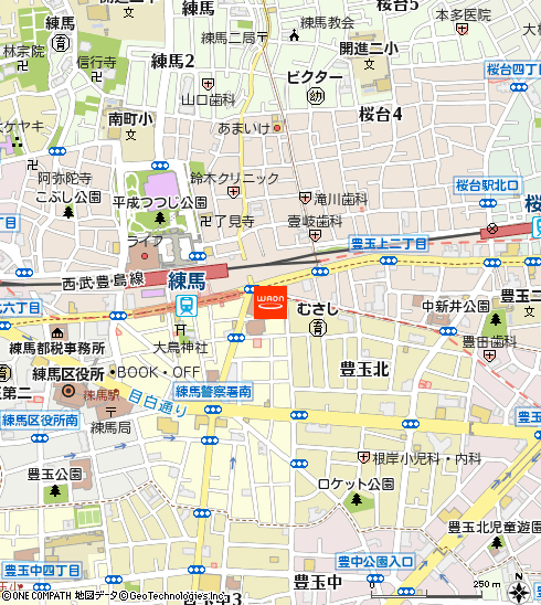 まいばすけっと練馬駅南店付近の地図